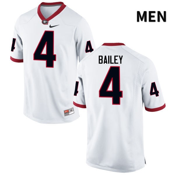 Georgia Bulldogs Men's Champ Bailey #4 White Stitched College UGA Football Jersey 23PY018GK